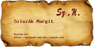 Szlezák Margit névjegykártya