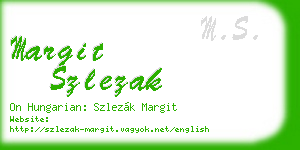 margit szlezak business card